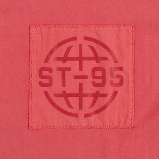 ST95 Urano Patch Oversized SS T-shirt Washed Red - Parasol Store