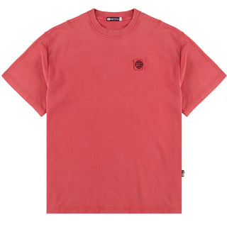 ST95 Urano Patch Oversized SS T-shirt Washed Red - Parasol Store
