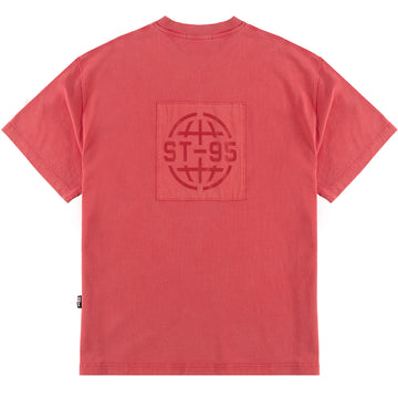 ST95 Urano Patch Oversized SS T-shirt Washed Red - Parasol Store