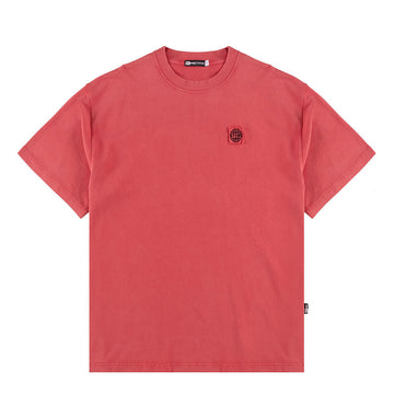 ST95 Urano Patch Oversized SS T-shirt Washed Red