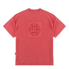 ST95 Urano Patch Oversized SS T-shirt Washed Red