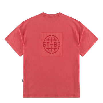 ST95 Urano Patch Oversized SS T-shirt Washed Red