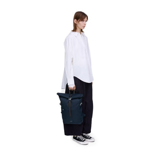Sandqvist Icon Rolltop Backpack Medium Navy - Parasol Store