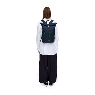Sandqvist Icon Rolltop Backpack Medium Navy - Parasol Store