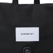 Sandqvist Roald Bag Black with Black Leather - Parasol Store
