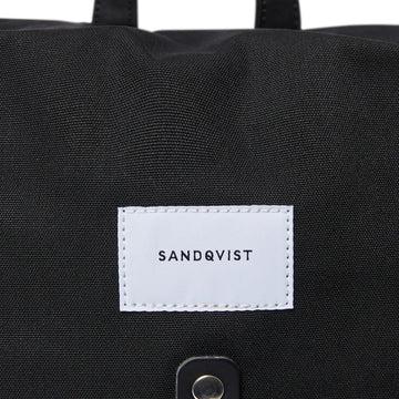 Sandqvist Roald Bag Black with Black Leather - Parasol Store