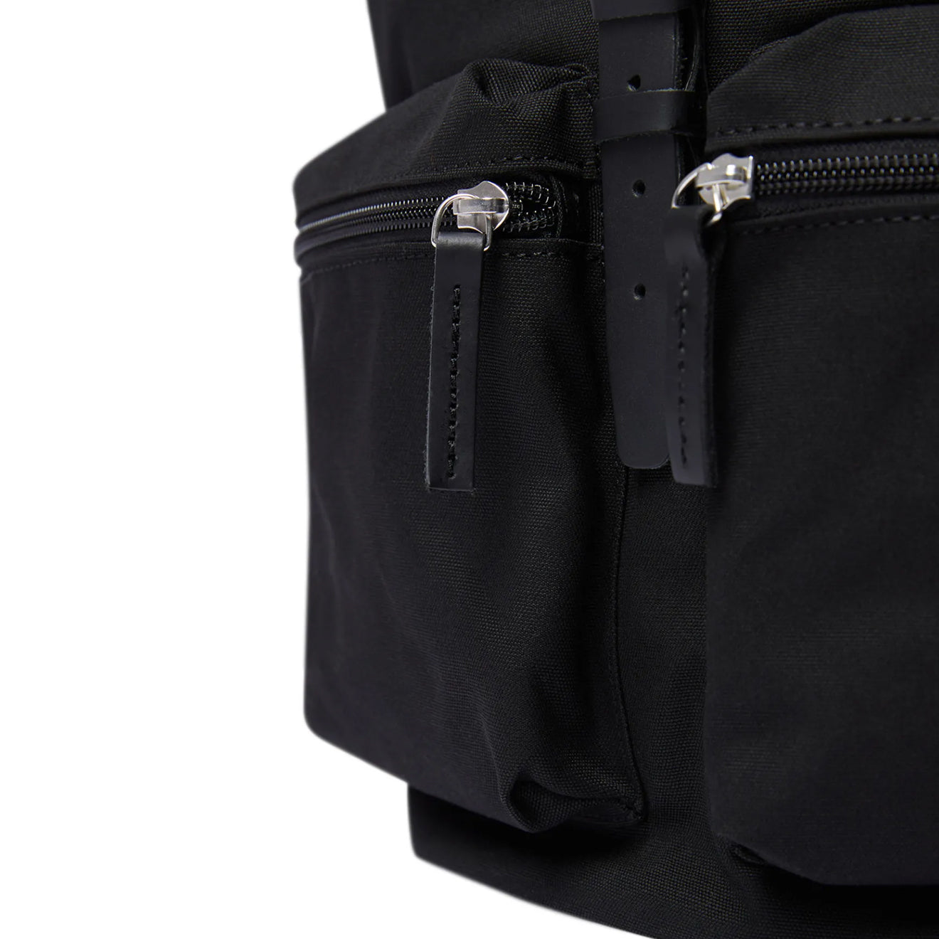 Sandqvist Roald Bag Black with Black Leather - Parasol Store