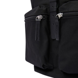 Sandqvist Roald Bag Black with Black Leather - Parasol Store
