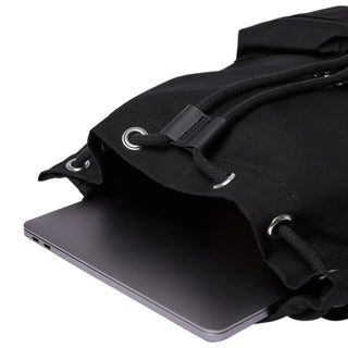 Sandqvist Roald Bag Black with Black Leather - Parasol Store