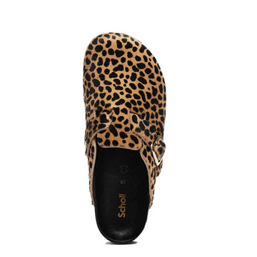 Scholl Womens Fae Clogs Leopard