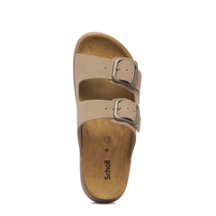 Scholl Womens Noelle Chunky Cork Sandals Dark Beige