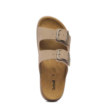 Scholl Womens Noelle Chunky Cork Sandals Dark Beige