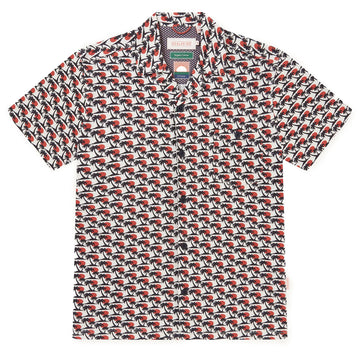 Sealskinz Bexwell UV Protection SS Jersey Palm Print Shirt Navy - Parasol Store