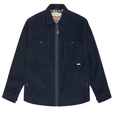 Sealskinz Hockering Water Repellent Zip Through Shacket Navy - Parasol Store