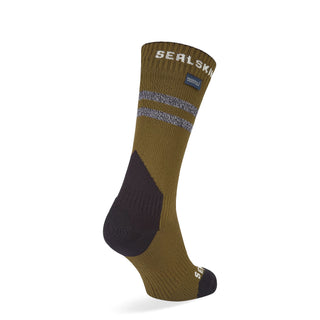 Sealskinz Runton Waterproof Cold Weather Mid Length Sock with Hydrostop Olive - Parasol Store