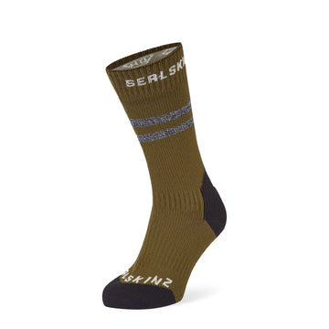 Sealskinz Runton Waterproof Cold Weather Mid Length Sock with Hydrostop Olive - Parasol Store