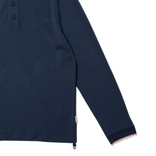 Sealskinz Saxthorpe Funnel Neck 1/2 Button top Navy - Parasol Store