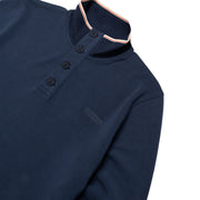 Sealskinz Saxthorpe Funnel Neck 1/2 Button top Navy - Parasol Store