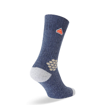 Sealskinz Scarning Recycled Wool and Cashmere Mid Length Colour Block Sock Blue - Parasol Store