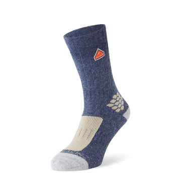 Sealskinz Scarning Recycled Wool and Cashmere Mid Length Colour Block Sock Blue - Parasol Store