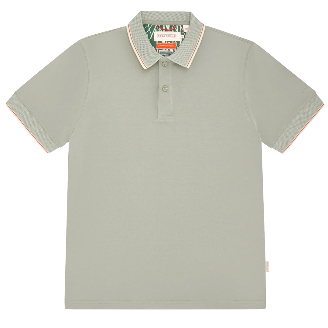 Sealskinz Stalham Polynosic Tipped Collar Polo Shirt Green - Parasol Store