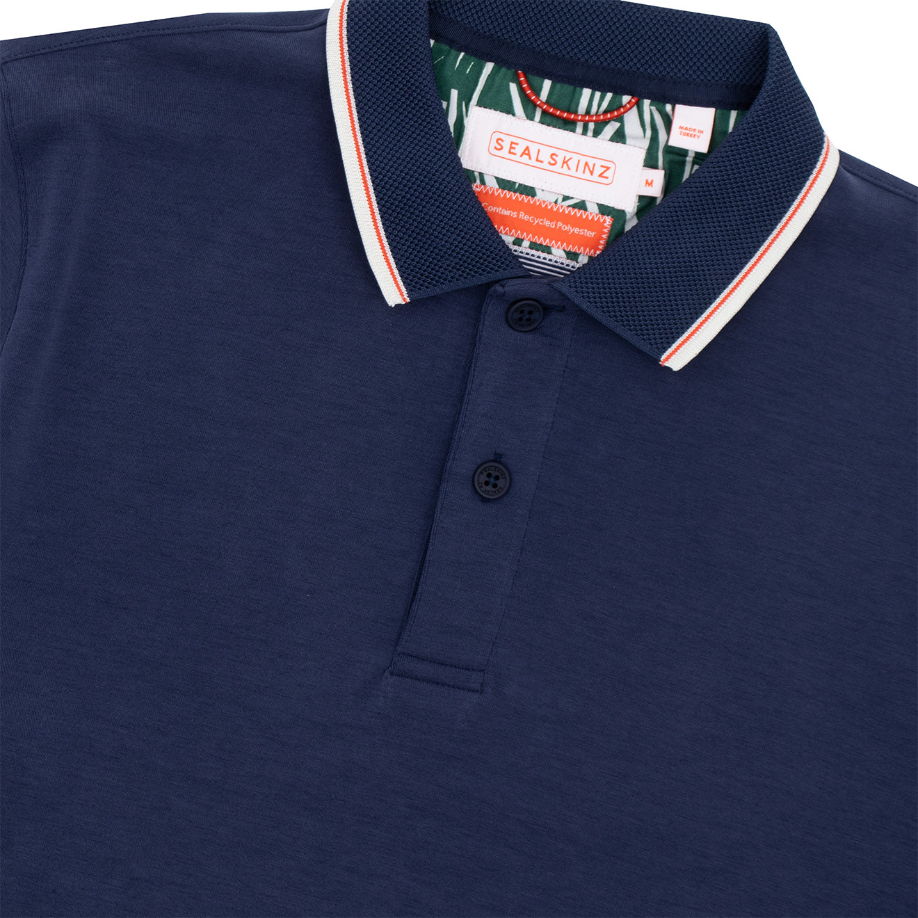 Sealskinz Stalham Polynosic Tipped Collar Polo Shirt Navy - Parasol Store