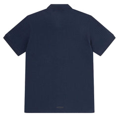 Sealskinz Stokesby SS Button Through Jacquard Polo Shirt Navy - Parasol Store
