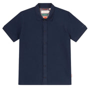 Sealskinz Stokesby SS Button Through Jacquard Polo Shirt Navy - Parasol Store