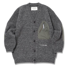 And Wander Shetland Wool Cardigan Gray And Wander