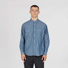 Snow Peak Chambray Work Shirt Blue
