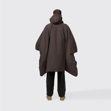 Snow Peak FR 2L Down Poncho Dark Brown