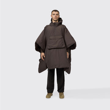 Snow Peak FR 2L Down Poncho Dark Brown