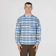Snow Peak Fade Check Breezy Shirt Light Blue