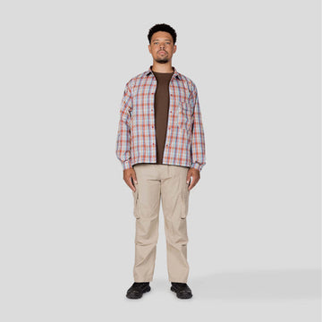 Snow Peak Fade Check Breezy Shirt Red