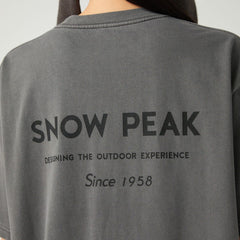 Snow Peak Garment Dyed T-Shirt Charcoal - Parasol Store