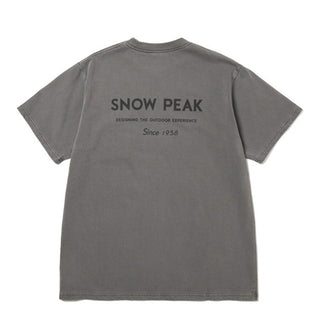 Snow Peak Garment Dyed T-Shirt Charcoal