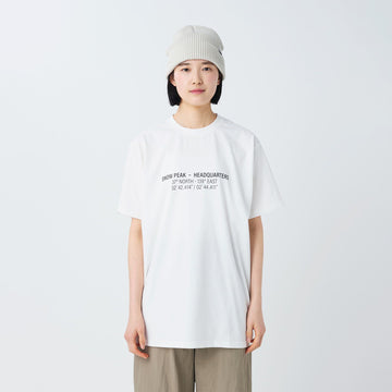 Snow Peak HQ Topographic Map T-Shirt Off White