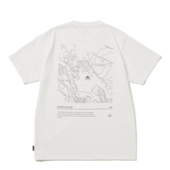 Snow Peak HQ Topographic Map T-Shirt Off White