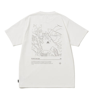 Snow Peak HQ Topographic Map T-Shirt Off White