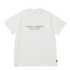 Snow Peak HQ Topographic Map T-Shirt Off White