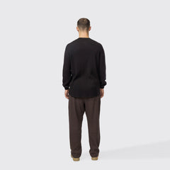Snow Peak Heavyweight Waffle Pullover Black