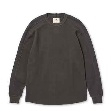 Snow Peak Heavyweight Waffle Pullover Charcoal