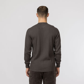 Snow Peak Heavyweight Waffle Pullover Charcoal