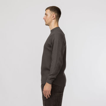 Snow Peak Heavyweight Waffle Pullover Charcoal