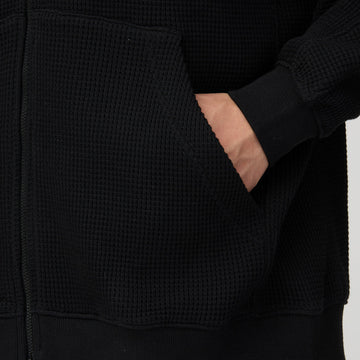 Snow Peak Heavyweight Waffle Zip Parka Black