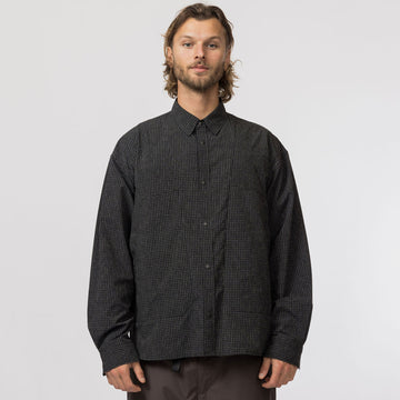 Snow Peak Kasuri Ripstop Shirt Black