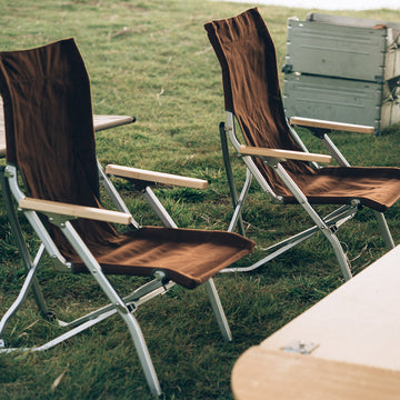 Snow Peak Low Beach Chair Brown - Parasol Store
