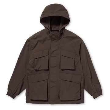 Snow Peak Nylon Double Rip Jacket Dark Brown