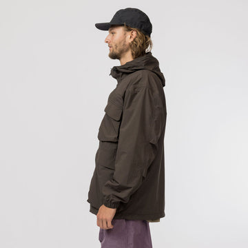 Snow Peak Nylon Double Rip Jacket Dark Brown