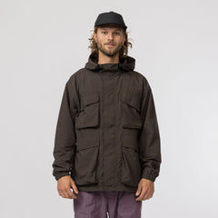 Snow Peak Nylon Double Rip Jacket Dark Brown